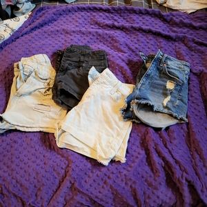 4 piece lot of women's jean shorts